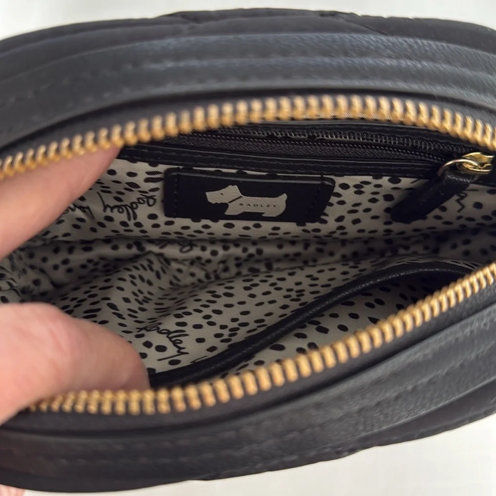 RADLEY LONDON Black Quilted Crossbody Bag with Classic Design NWOT